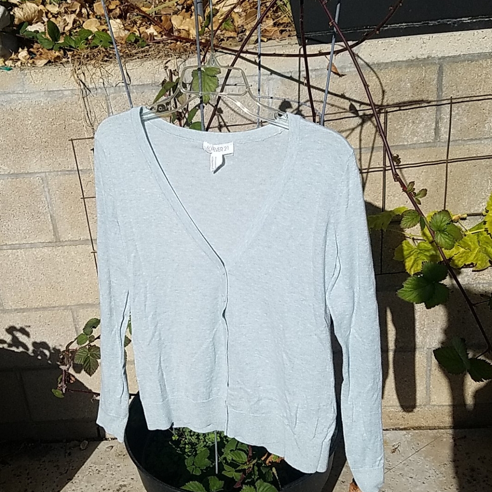 Blue cardigan
